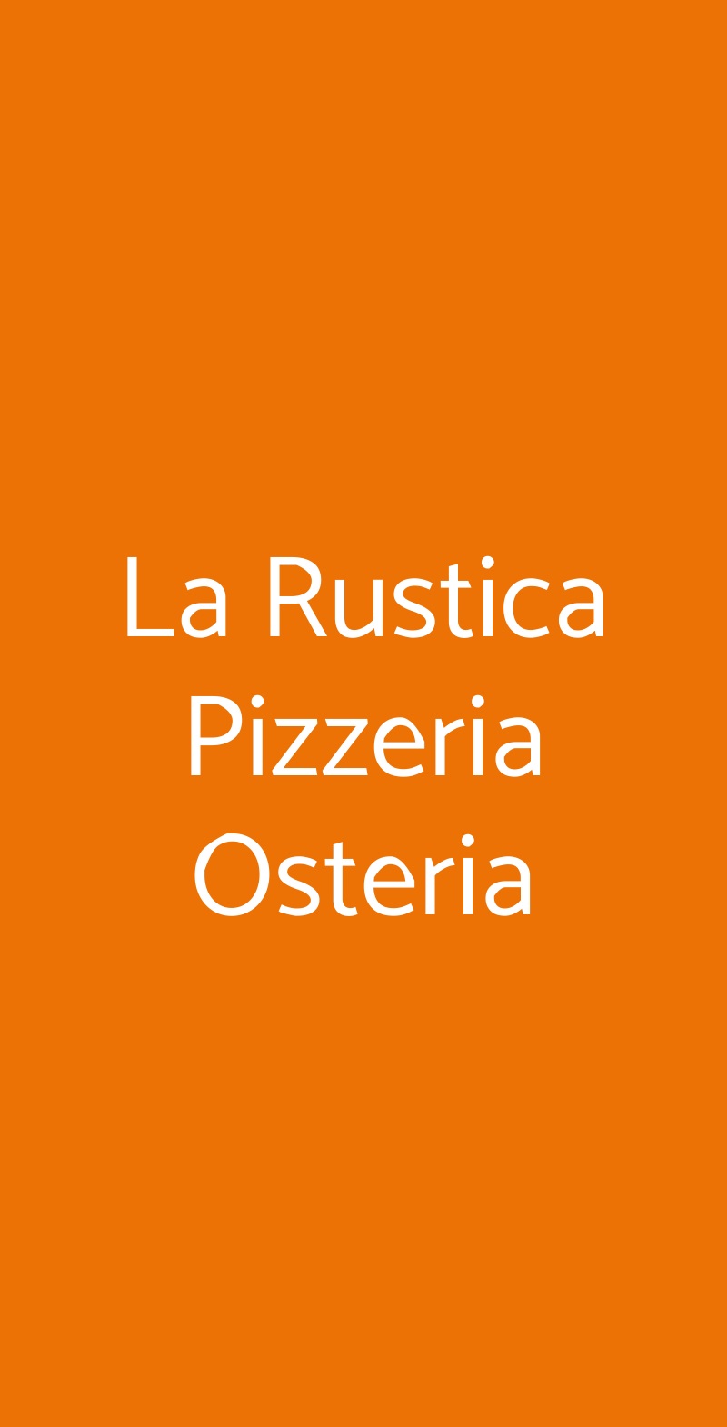 La Rustica Pizzeria Osteria Bologna menù 1 pagina