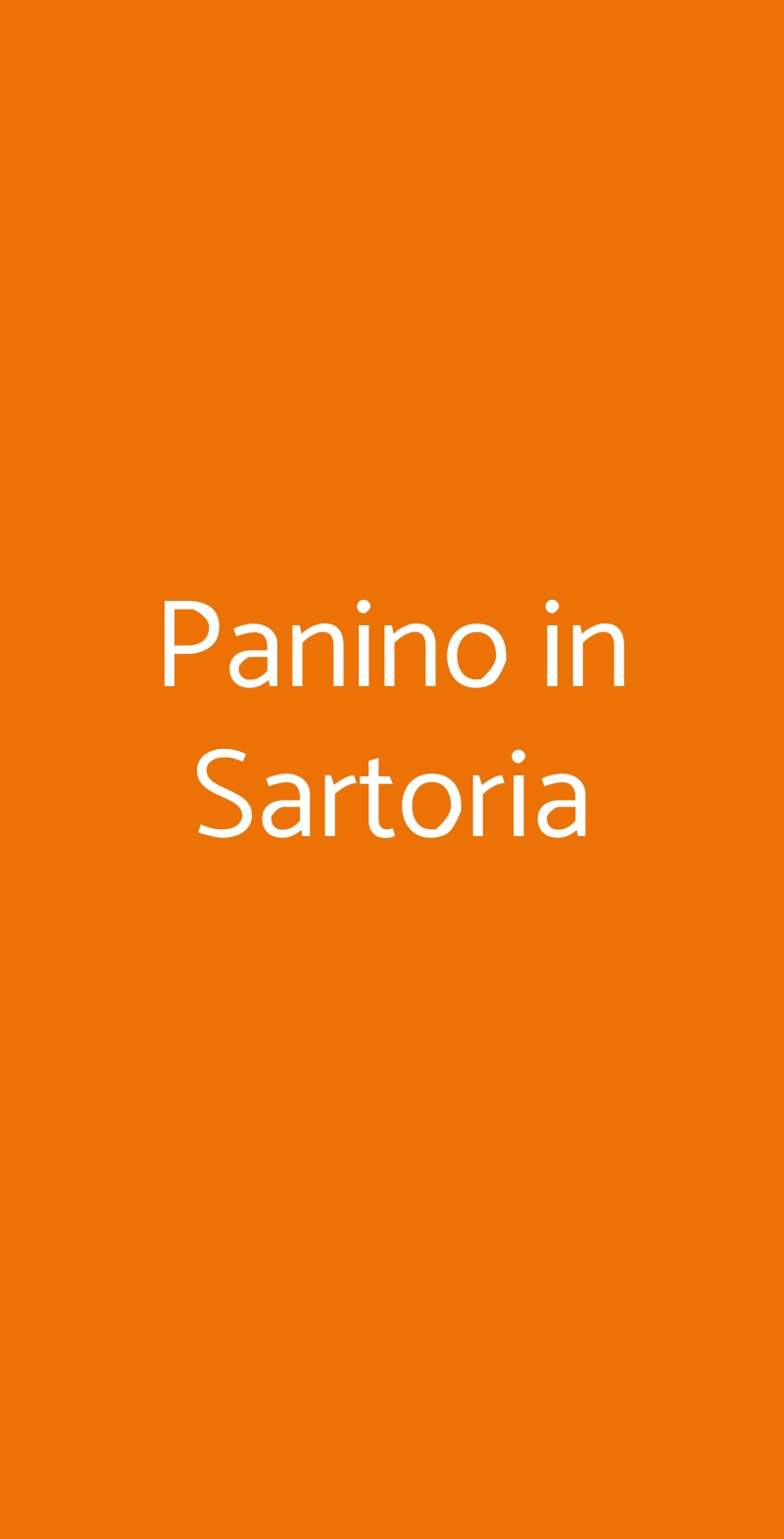 Panino in Sartoria Bologna menù 1 pagina