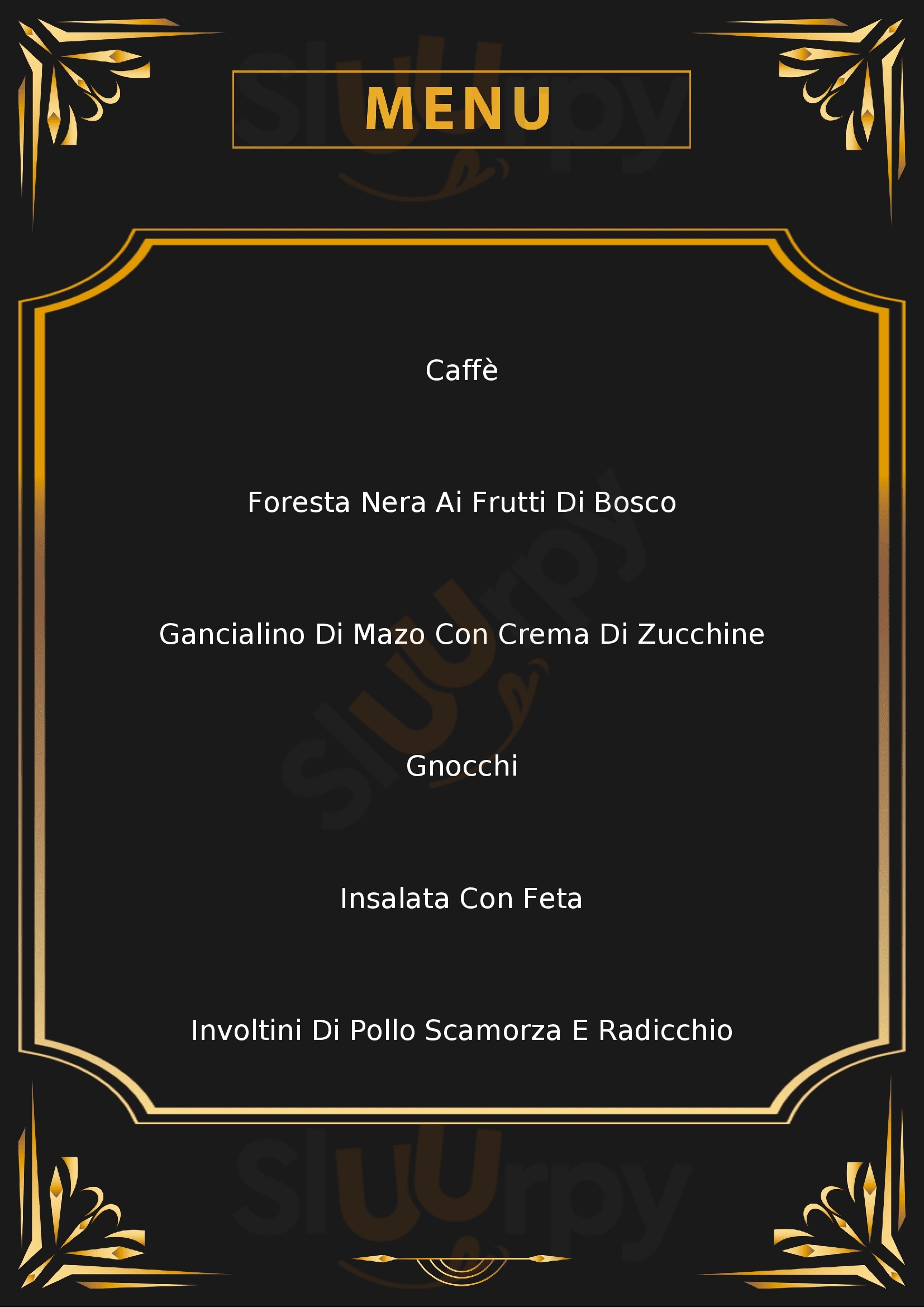 Gran Caffè Modena menù 1 pagina