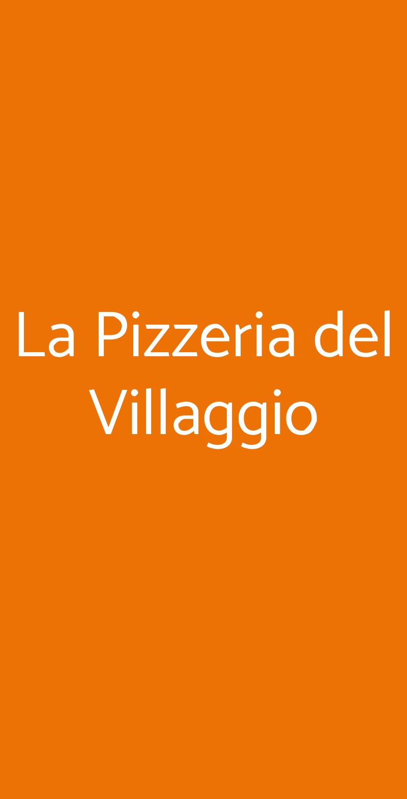 La Pizzeria del Villaggio Rimini menù 1 pagina