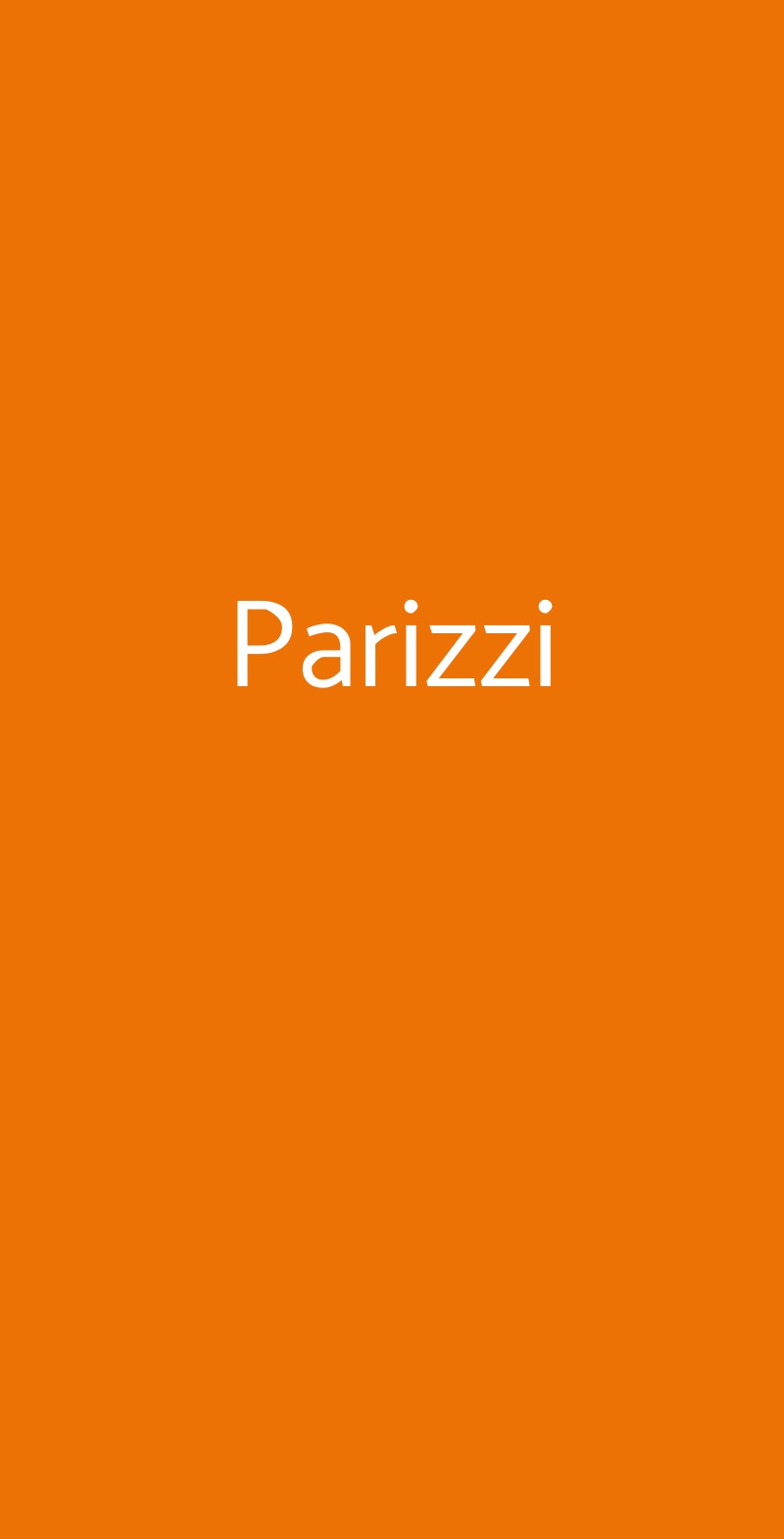Parizzi Parma menù 1 pagina