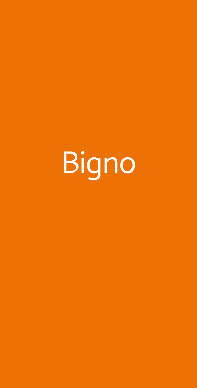 Bigno Rimini menù 1 pagina