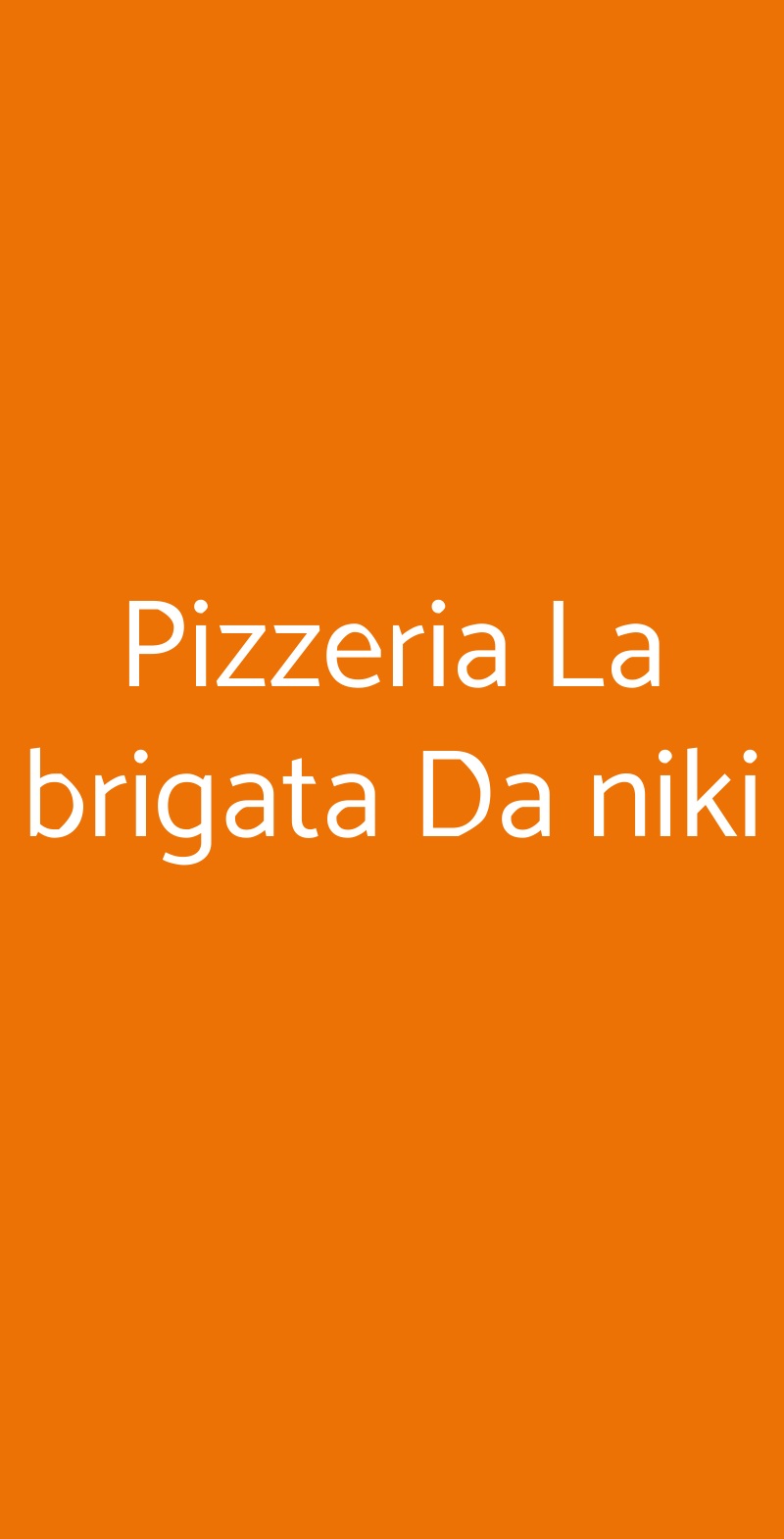 Pizzeria La brigata Da niki Trieste menù 1 pagina