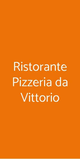Ristorante Pizzeria Da Vittorio, Ruda