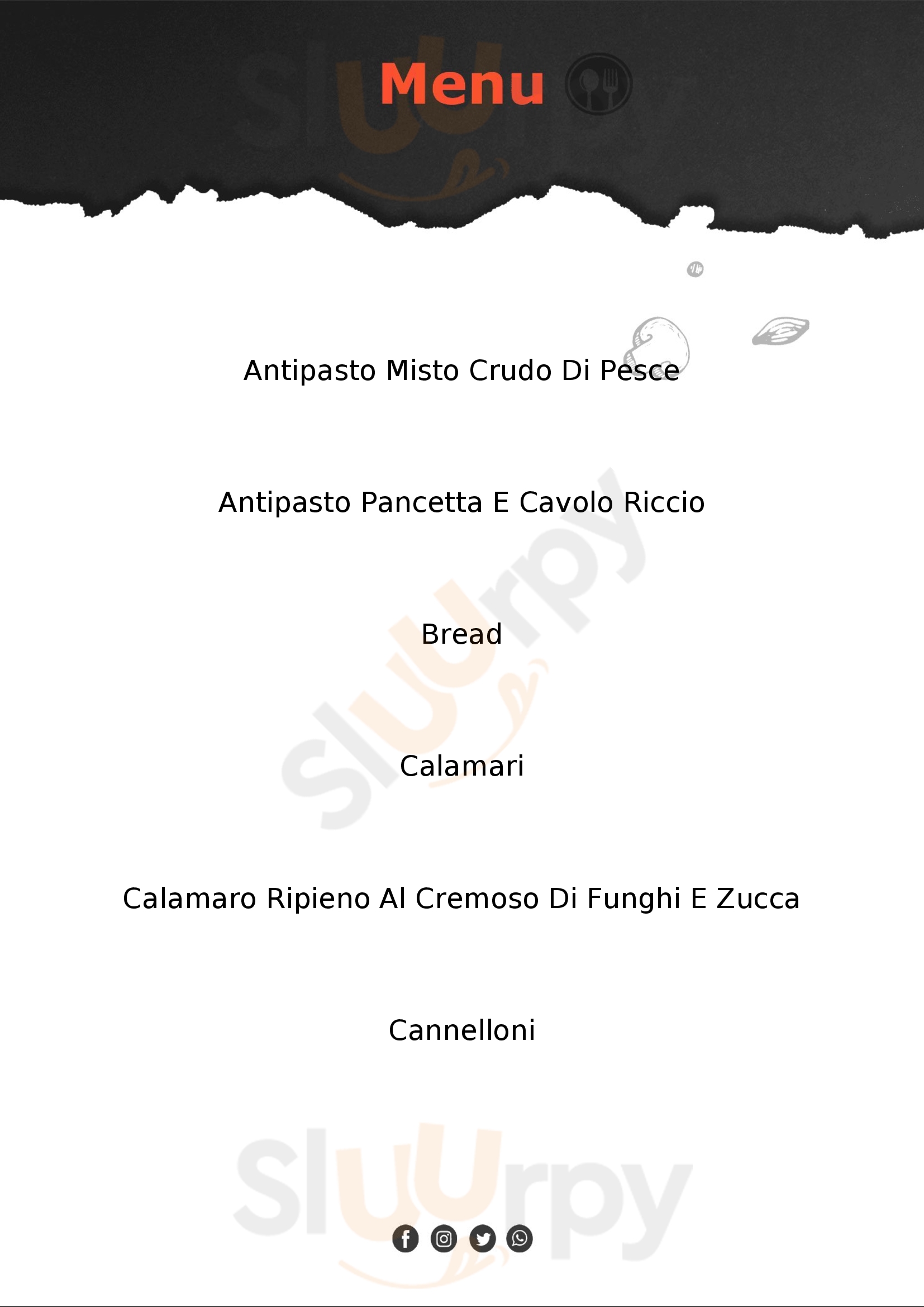 Carmagnola Restaurant Udine menù 1 pagina