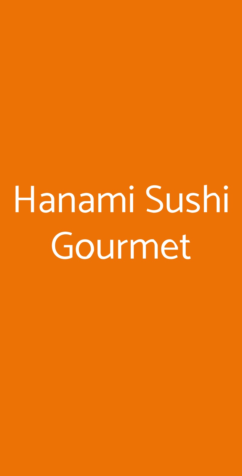 Hanami Sushi Gourmet Udine menù 1 pagina