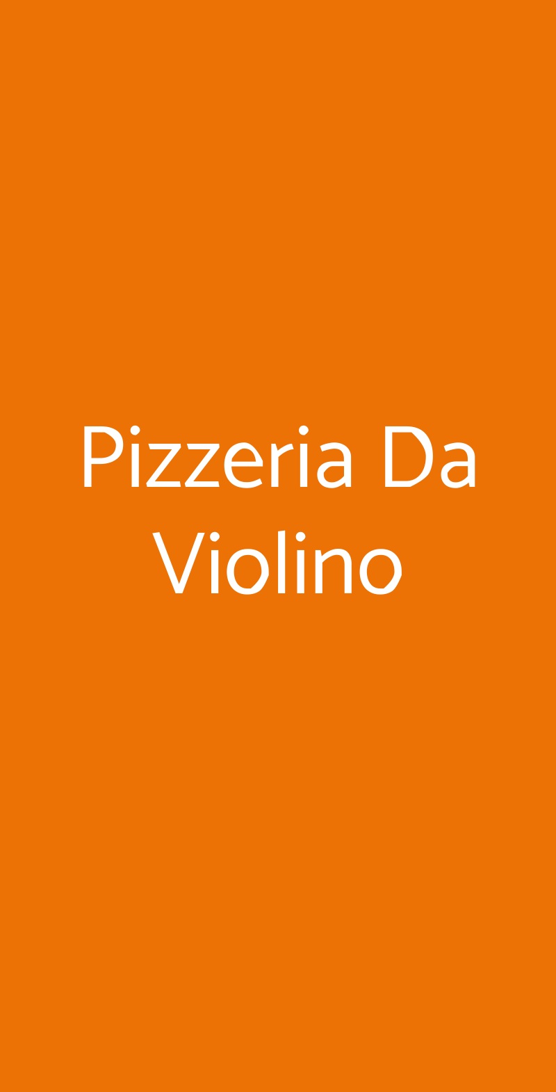 Pizzeria Da Violino Udine menù 1 pagina
