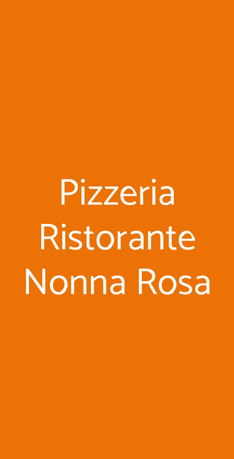 Pizzeria Ristorante Nonna Rosa Trieste menù 1 pagina
