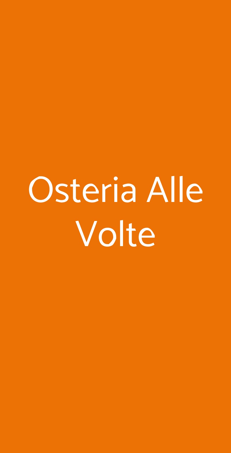 Osteria Alle Volte Udine menù 1 pagina