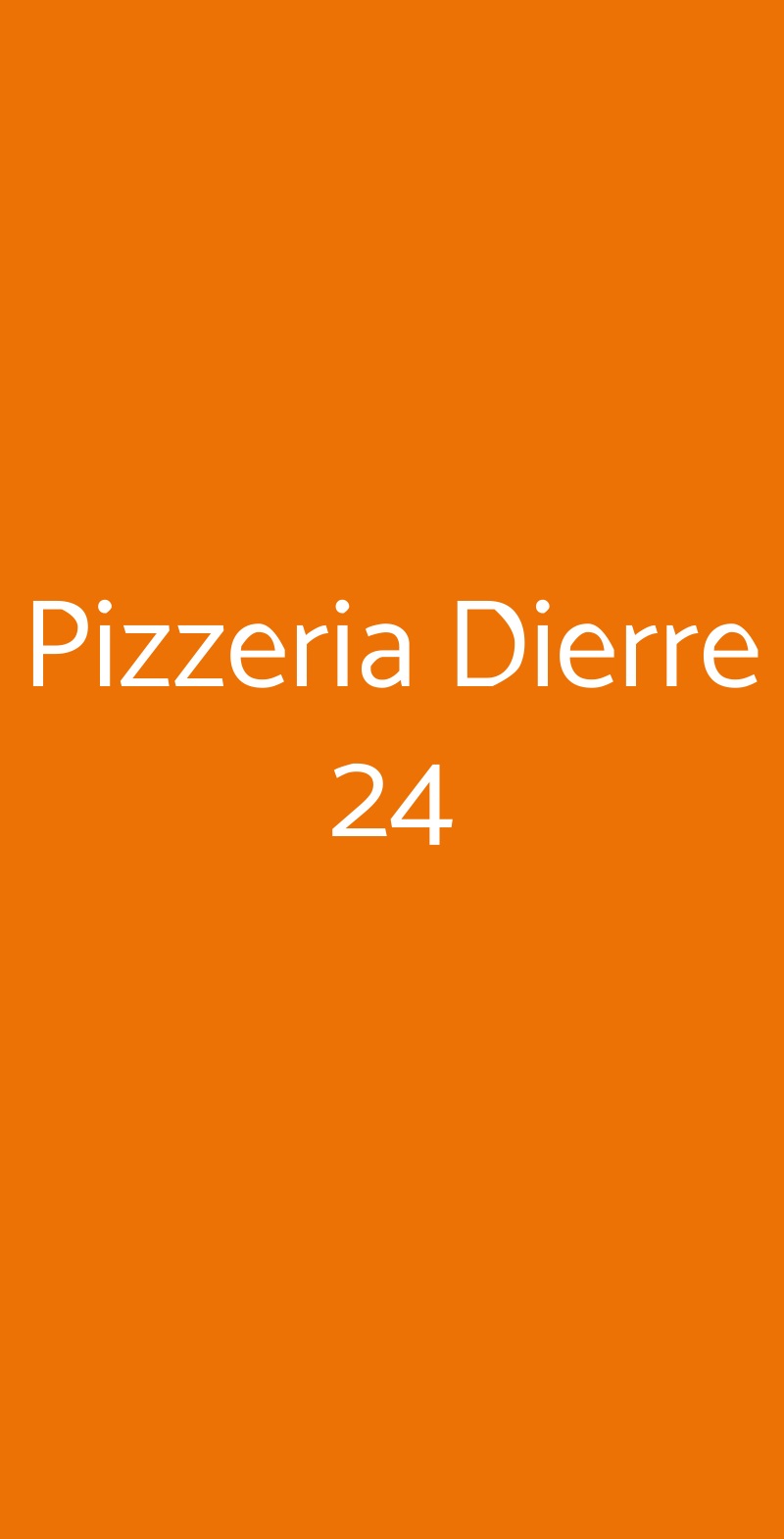 Pizzeria Dierre 24 Trieste menù 1 pagina