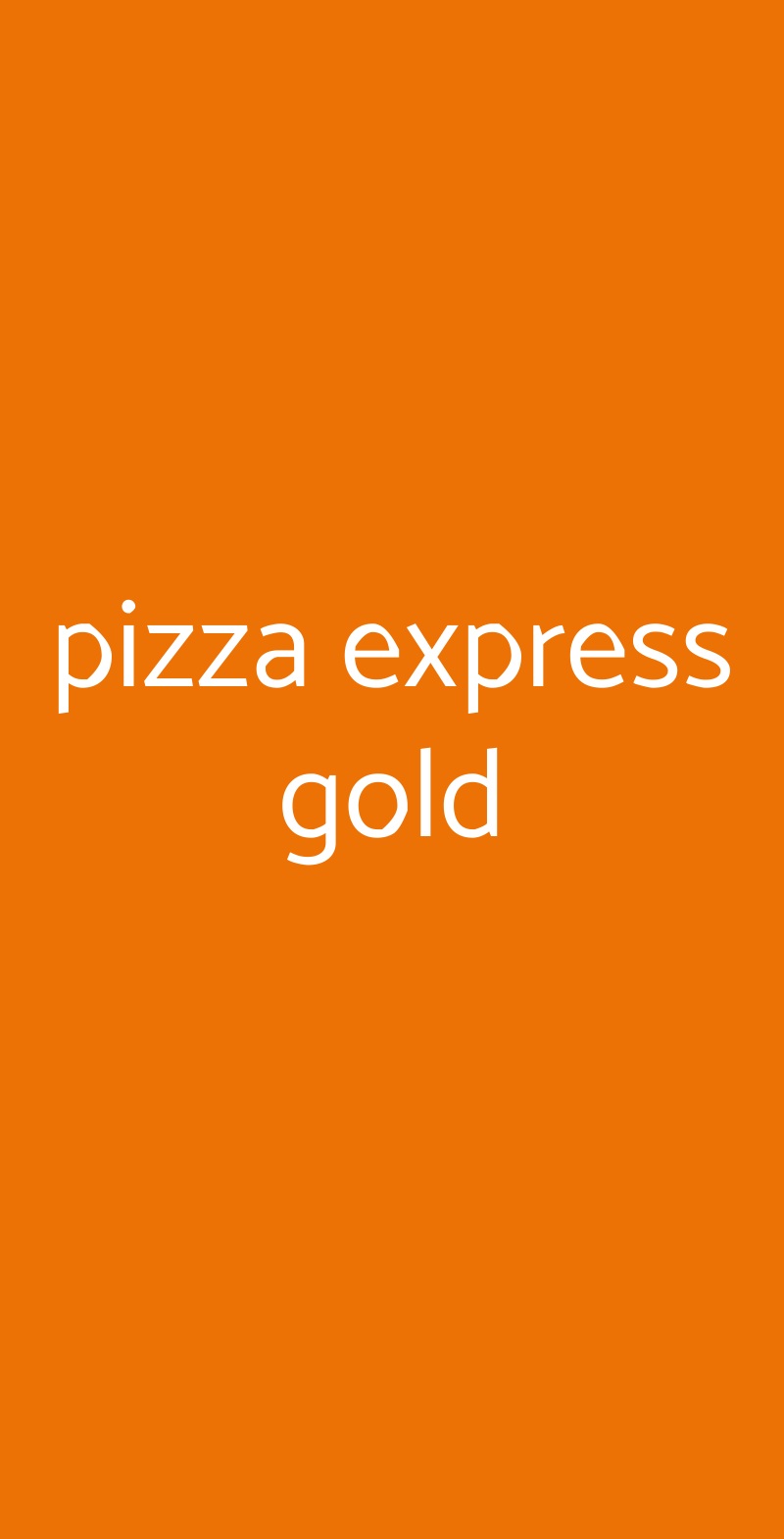pizza express gold Udine menù 1 pagina