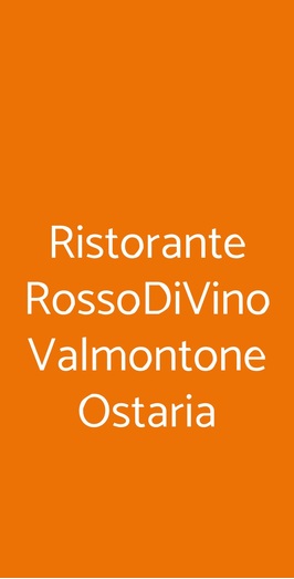 Ristorante Rossodivino Valmontone Ostaria, Valmontone