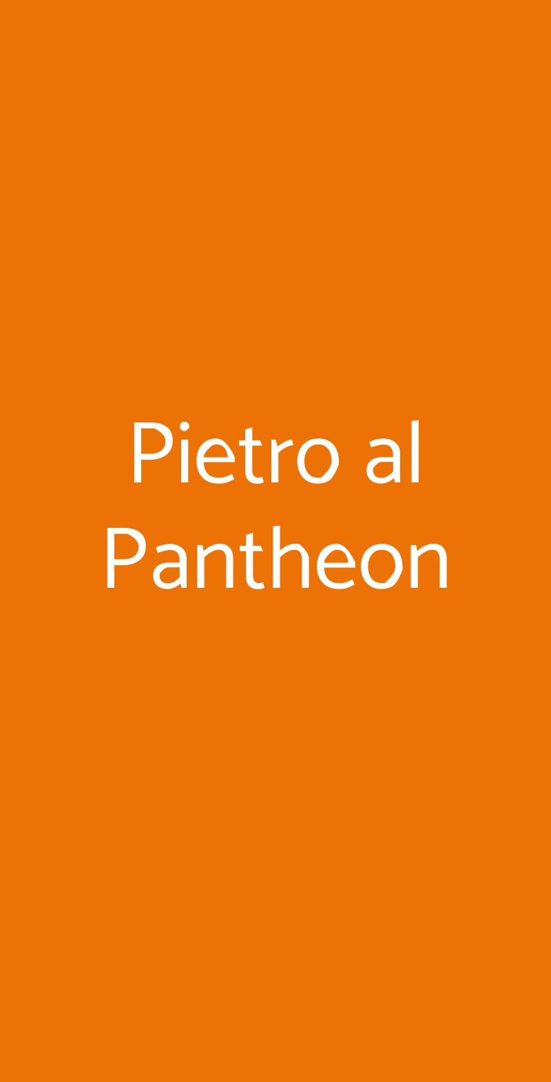 Pietro al Pantheon Roma menù 1 pagina