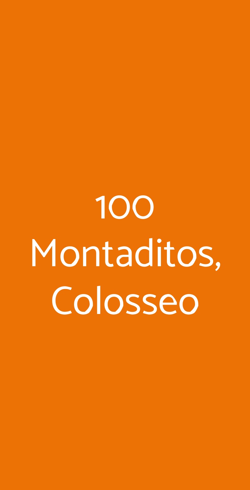 100 Montaditos, Colosseo Roma menù 1 pagina