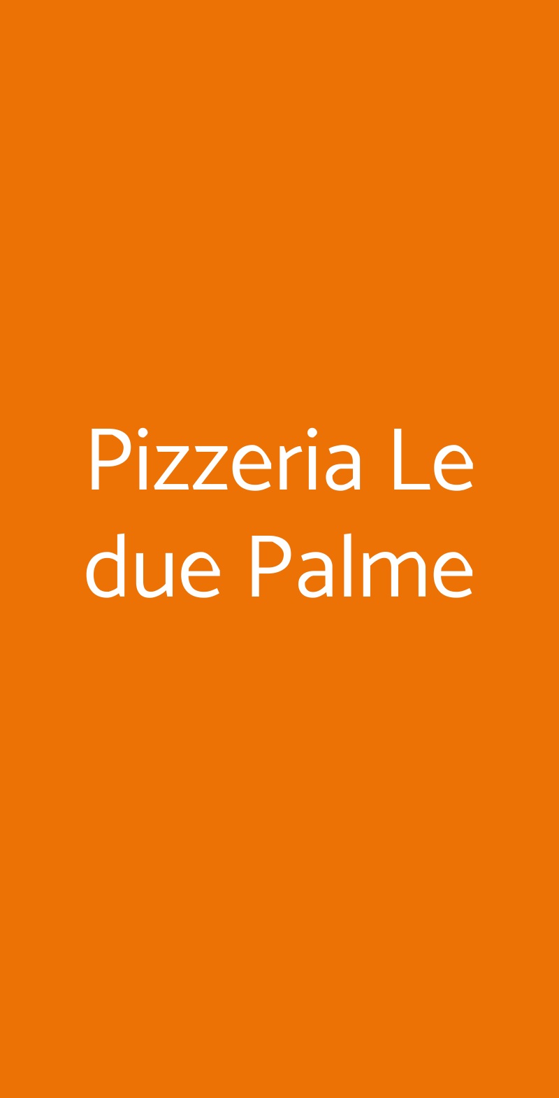 Pizzeria Le due Palme Roma menù 1 pagina