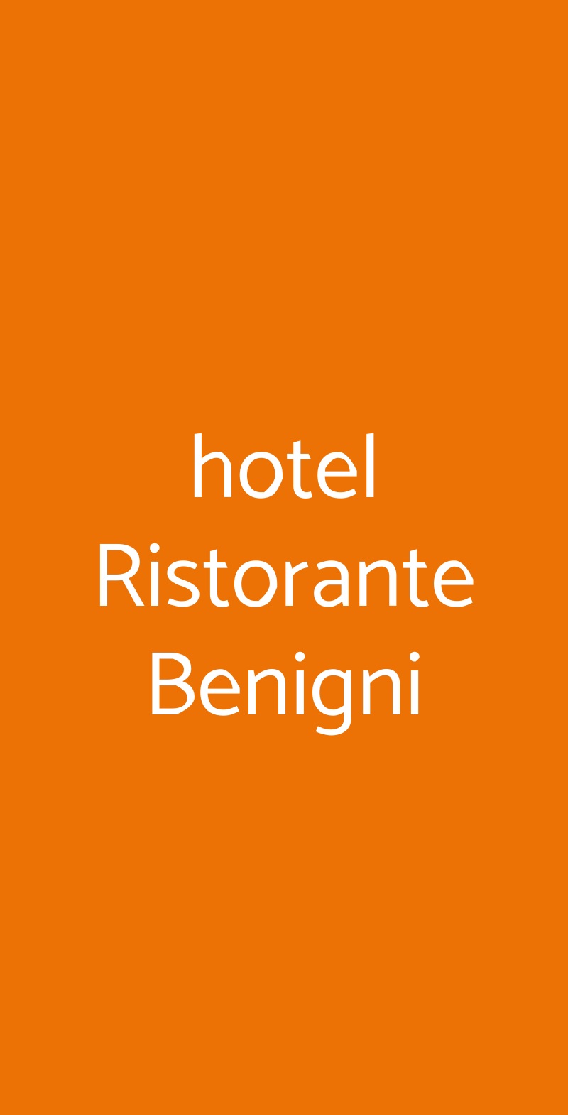 hotel Ristorante Benigni Campagnano di Roma menù 1 pagina