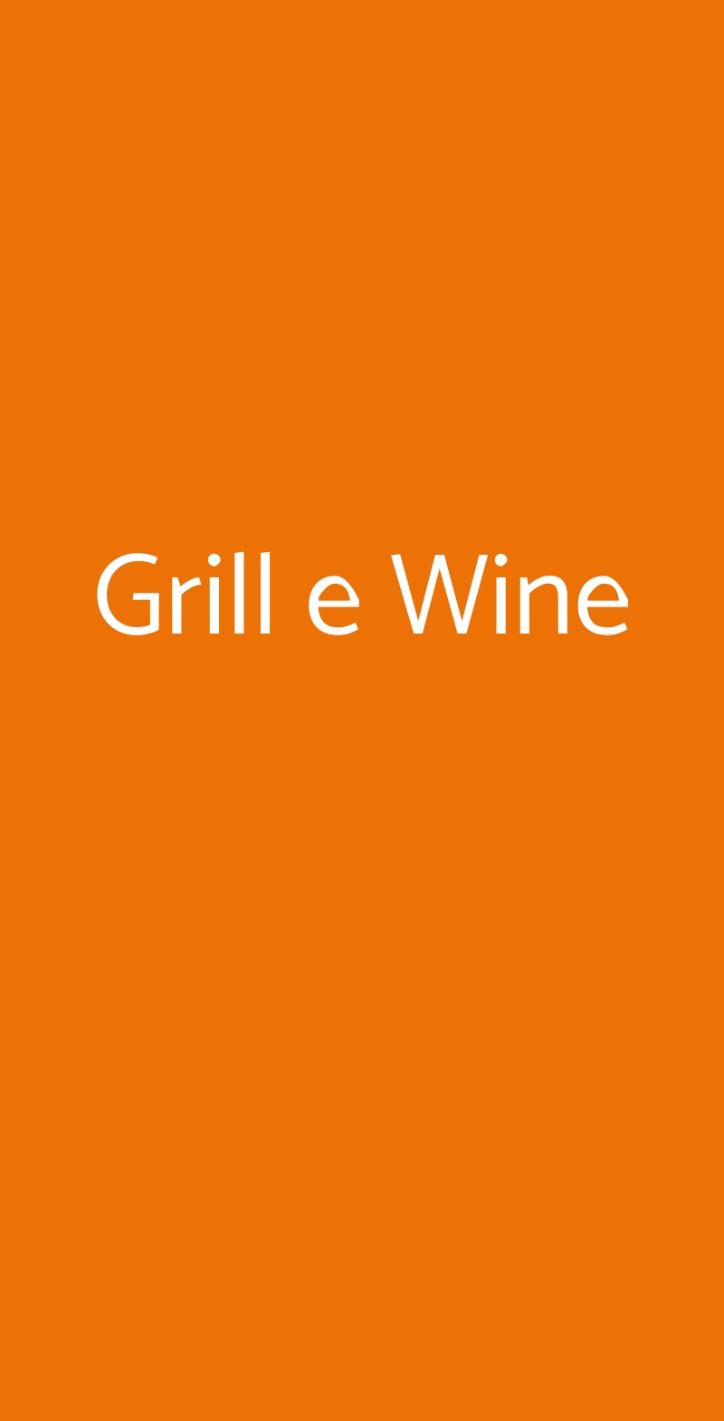 Grill e Wine Roma menù 1 pagina