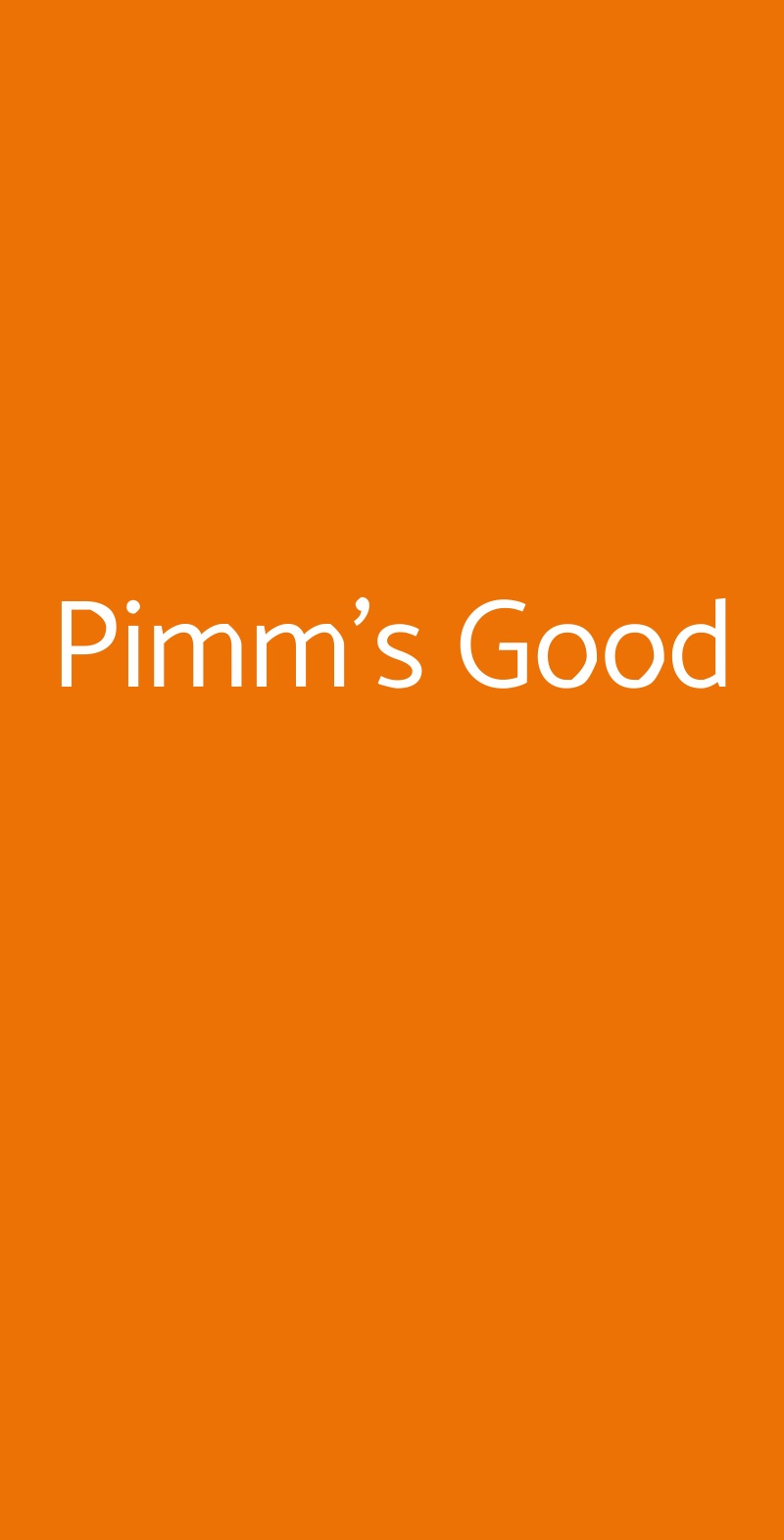 Pimm's Good Roma menù 1 pagina