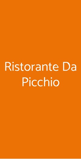 Ristorante Da Picchio, Anzio