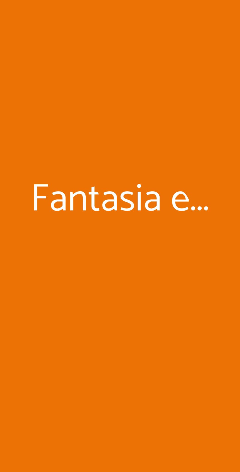 Fantasia e... Roma menù 1 pagina