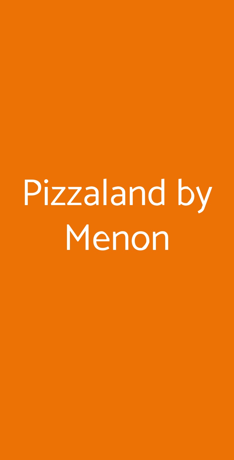 Pizzaland by Menon Fiumicino menù 1 pagina