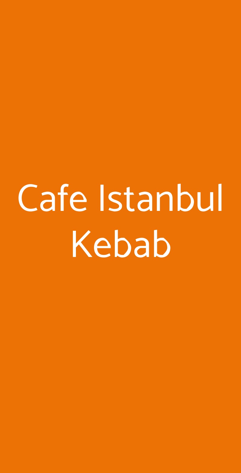 Cafe Istanbul Kebab Roma menù 1 pagina