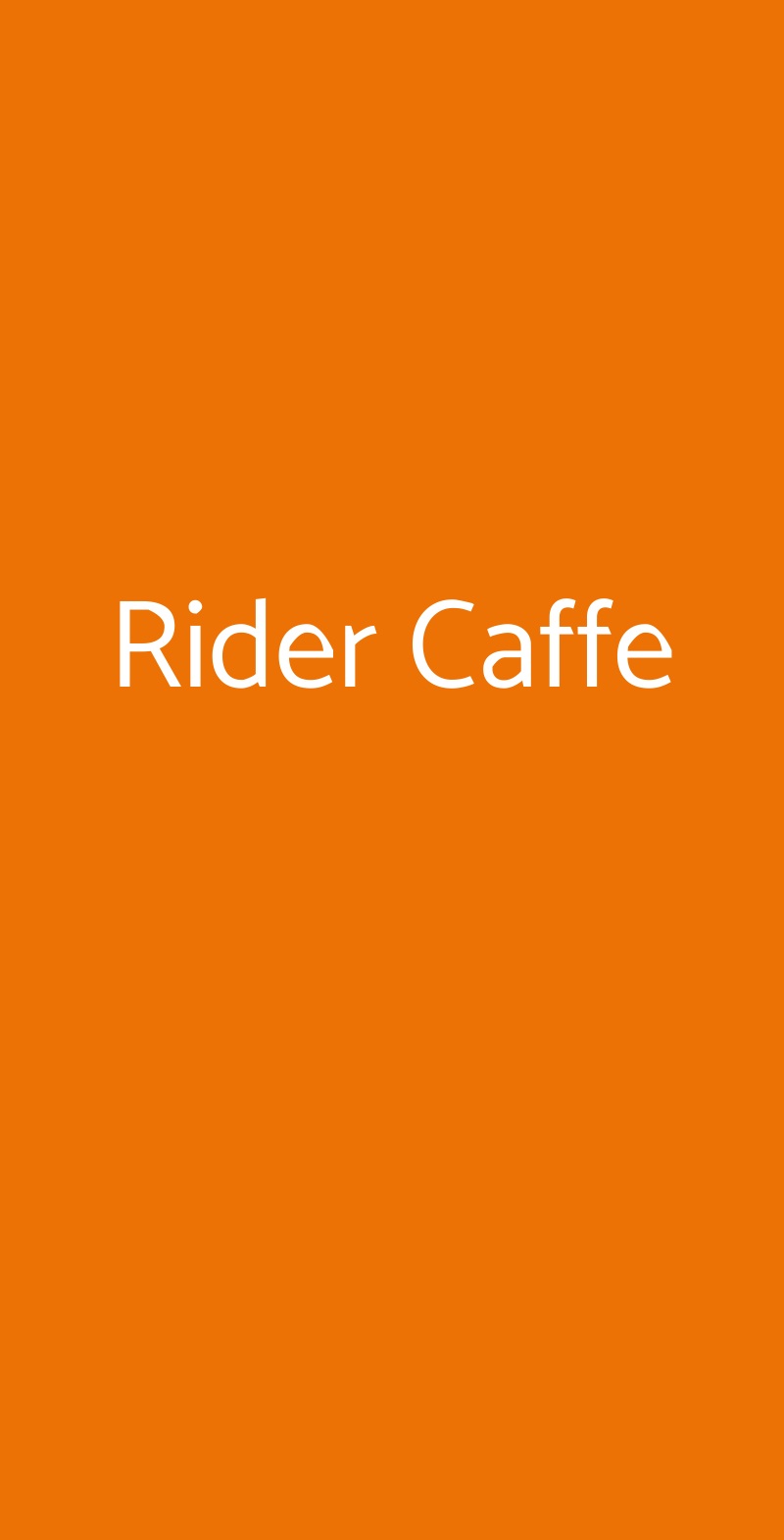 Rider Caffe Lido di Ostia menù 1 pagina