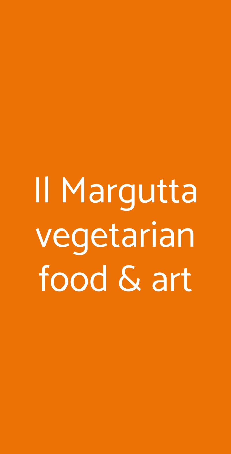 Il Margutta vegetarian food & art Roma menù 1 pagina
