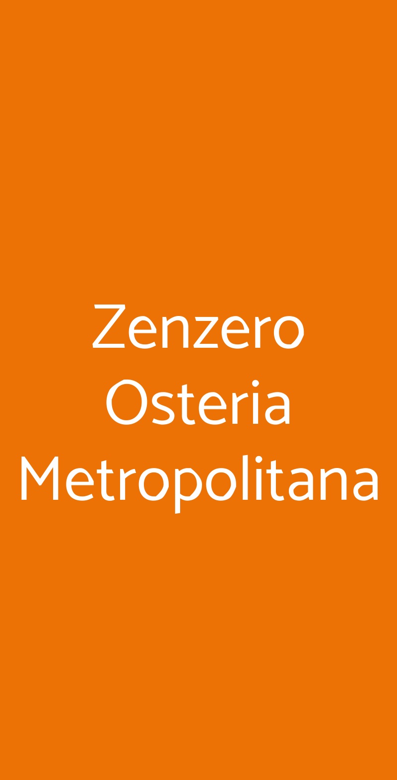 Zenzero Osteria Metropolitana Guidonia Montecelio menù 1 pagina