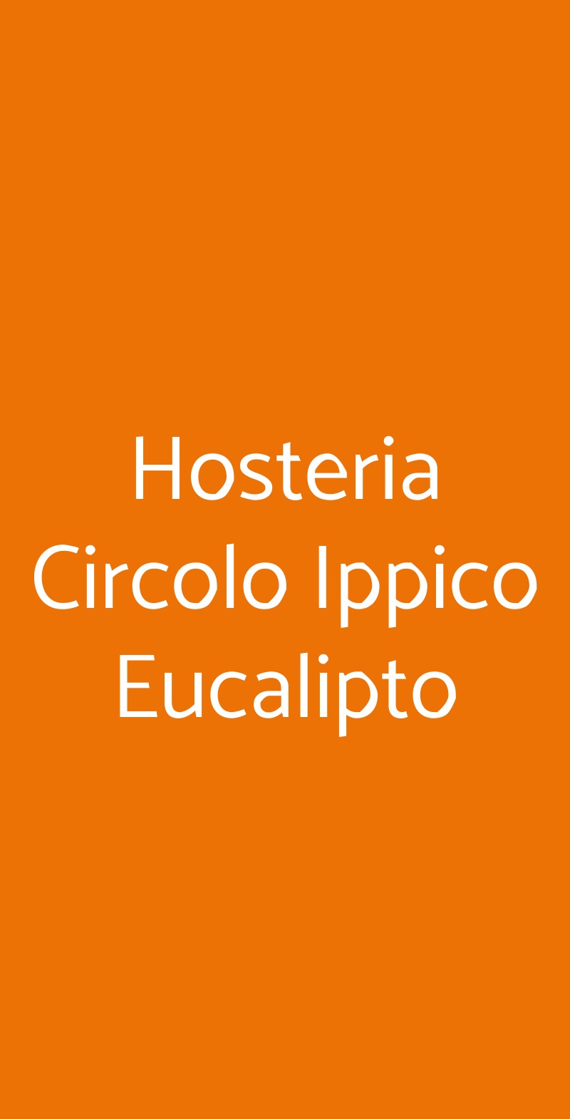 Hosteria Circolo Ippico Eucalipto Fiumicino menù 1 pagina