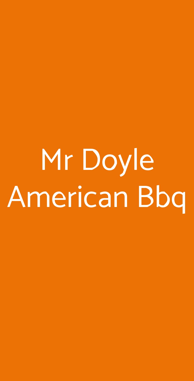 Mr Doyle American Bbq Roma menù 1 pagina