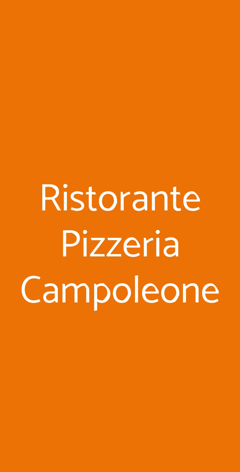 Ristorante Pizzeria Campoleone Lanuvio menù 1 pagina
