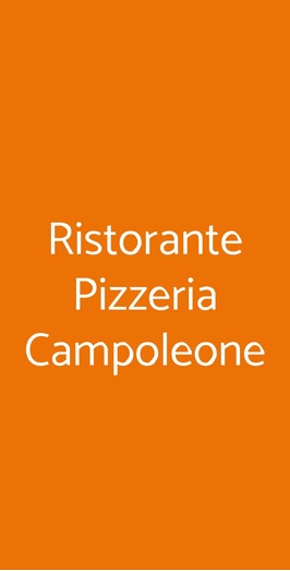 Ristorante Pizzeria Campoleone, Lanuvio