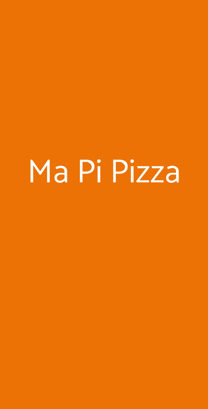 Ma Pi Pizza Roma menù 1 pagina