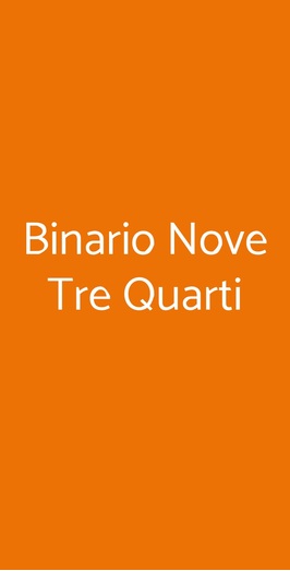 Binario Nove Tre Quarti, Civitavecchia