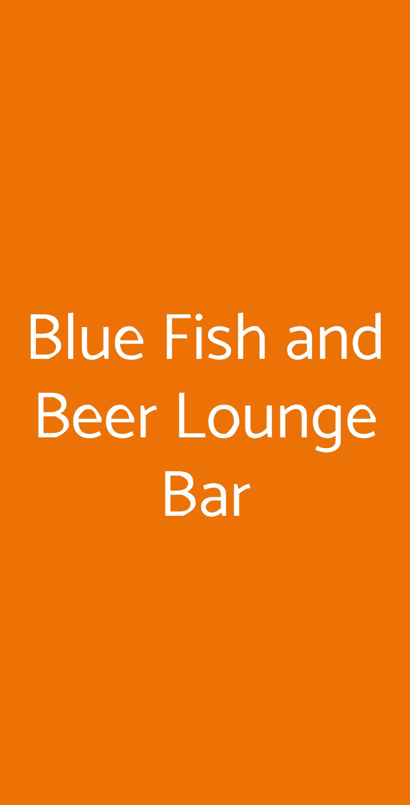 Blue Fish and Beer Lounge Bar Anguillara Sabazia menù 1 pagina