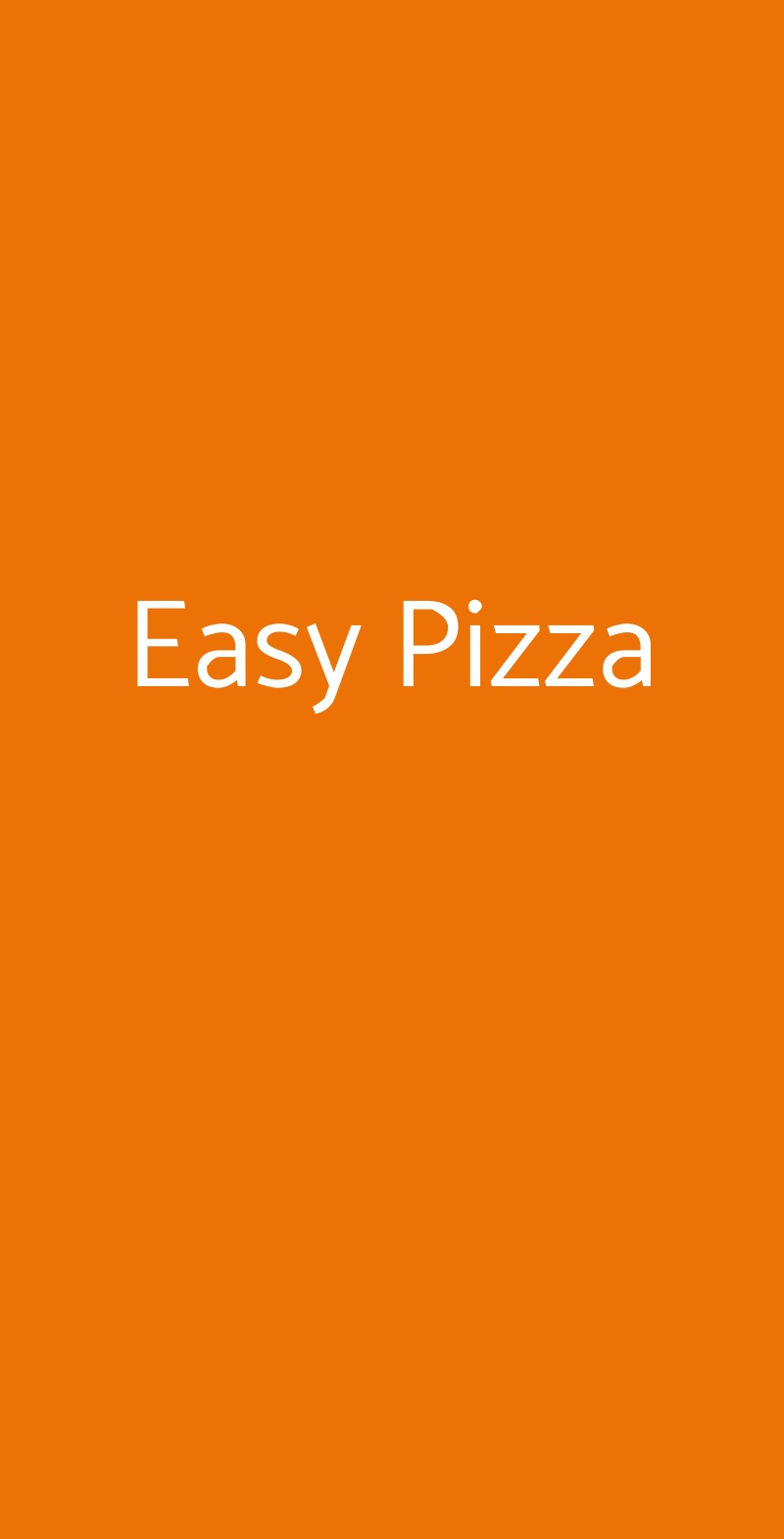 Easy Pizza Roma menù 1 pagina