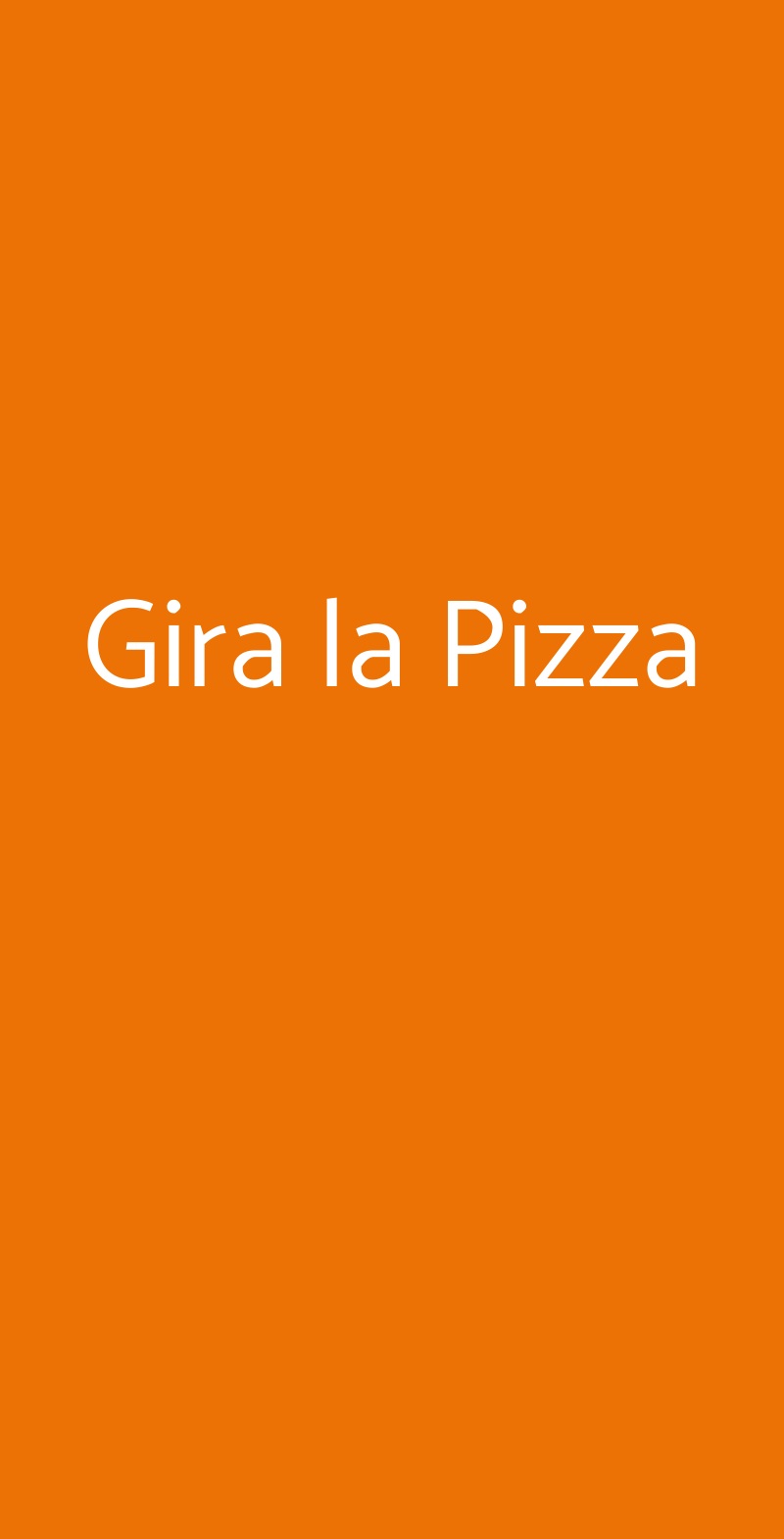 Gira la Pizza Roma menù 1 pagina