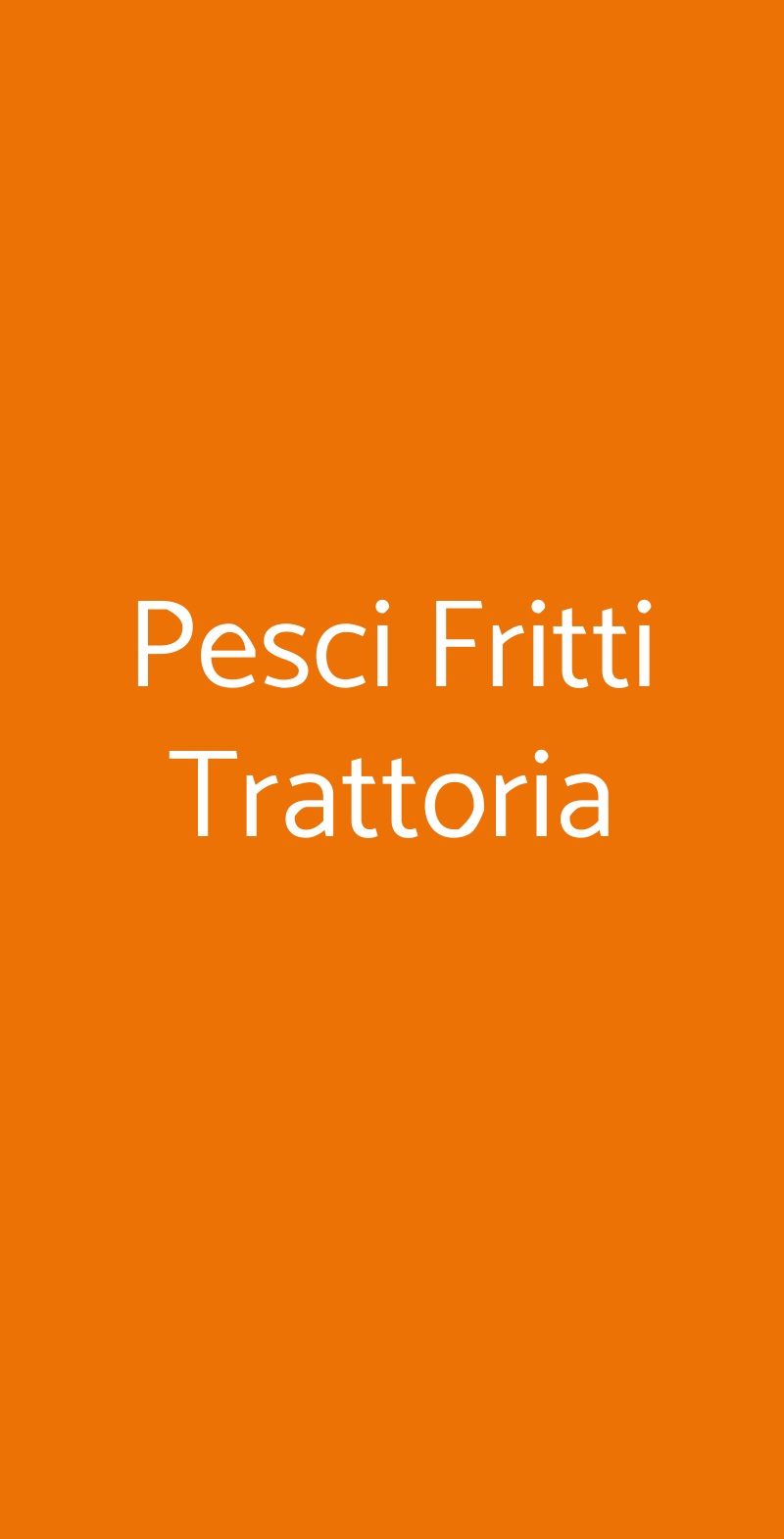 Pesci Fritti Trattoria Roma menù 1 pagina
