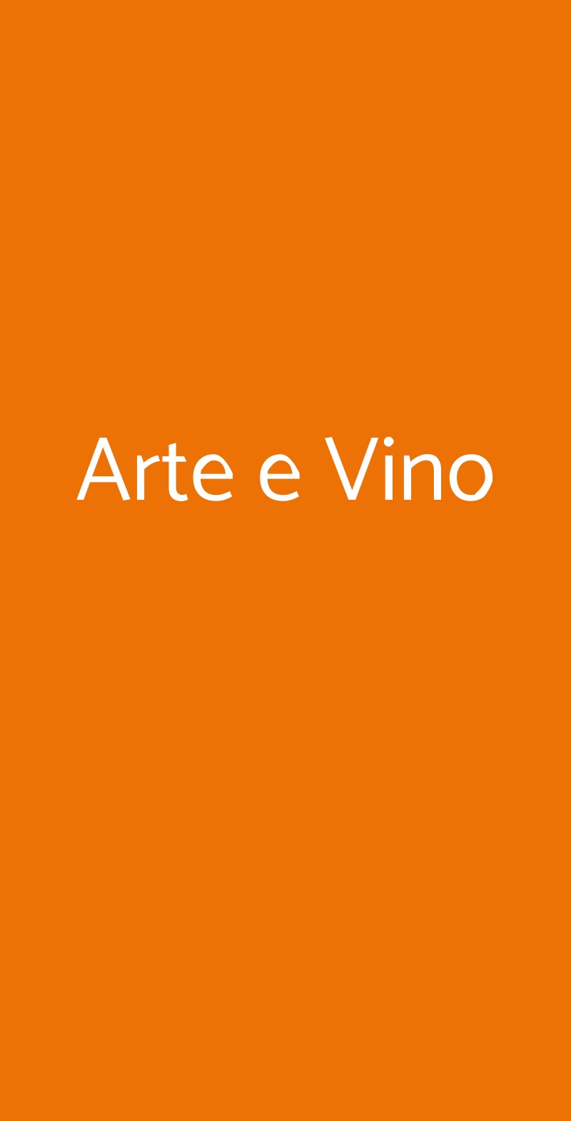 Arte e Vino Castel Gandolfo menù 1 pagina
