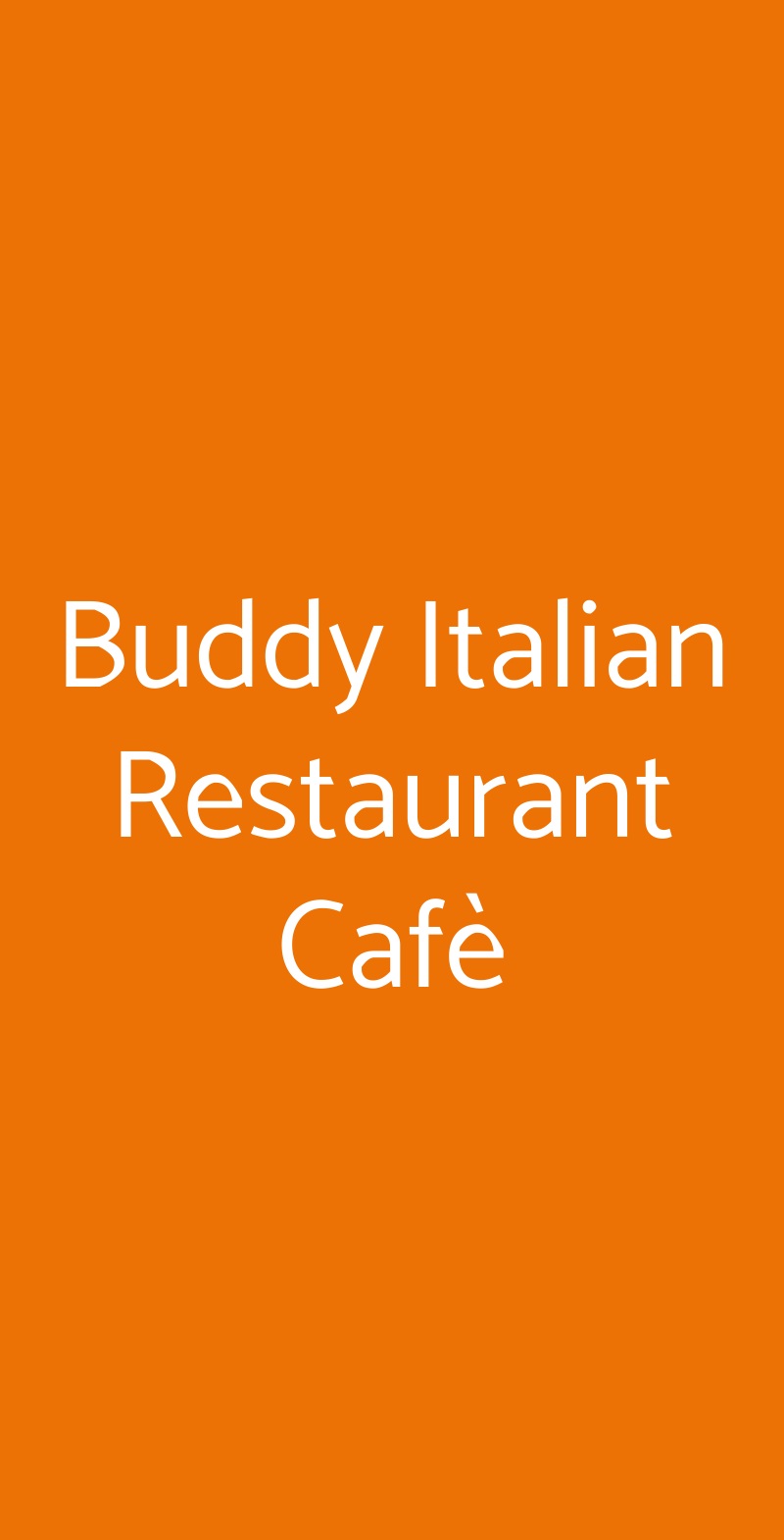 Buddy Italian Restaurant Cafè Roma menù 1 pagina