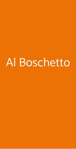 Al Boschetto, Marino