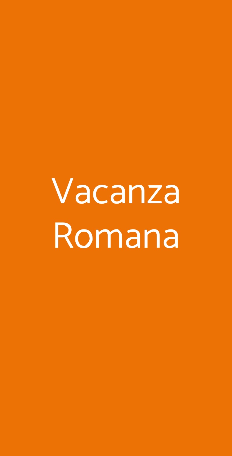 Vacanza Romana Roma menù 1 pagina