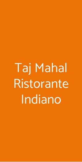 Taj Mahal Ristorante Indiano, Roma