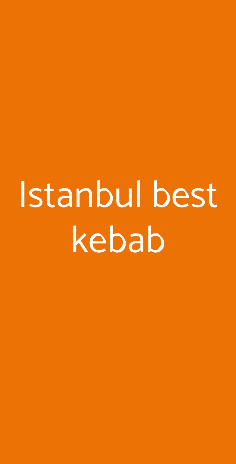 Istanbul best kebab Tivoli menù 1 pagina