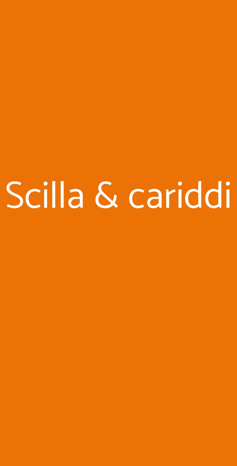 Scilla & cariddi Roma menù 1 pagina