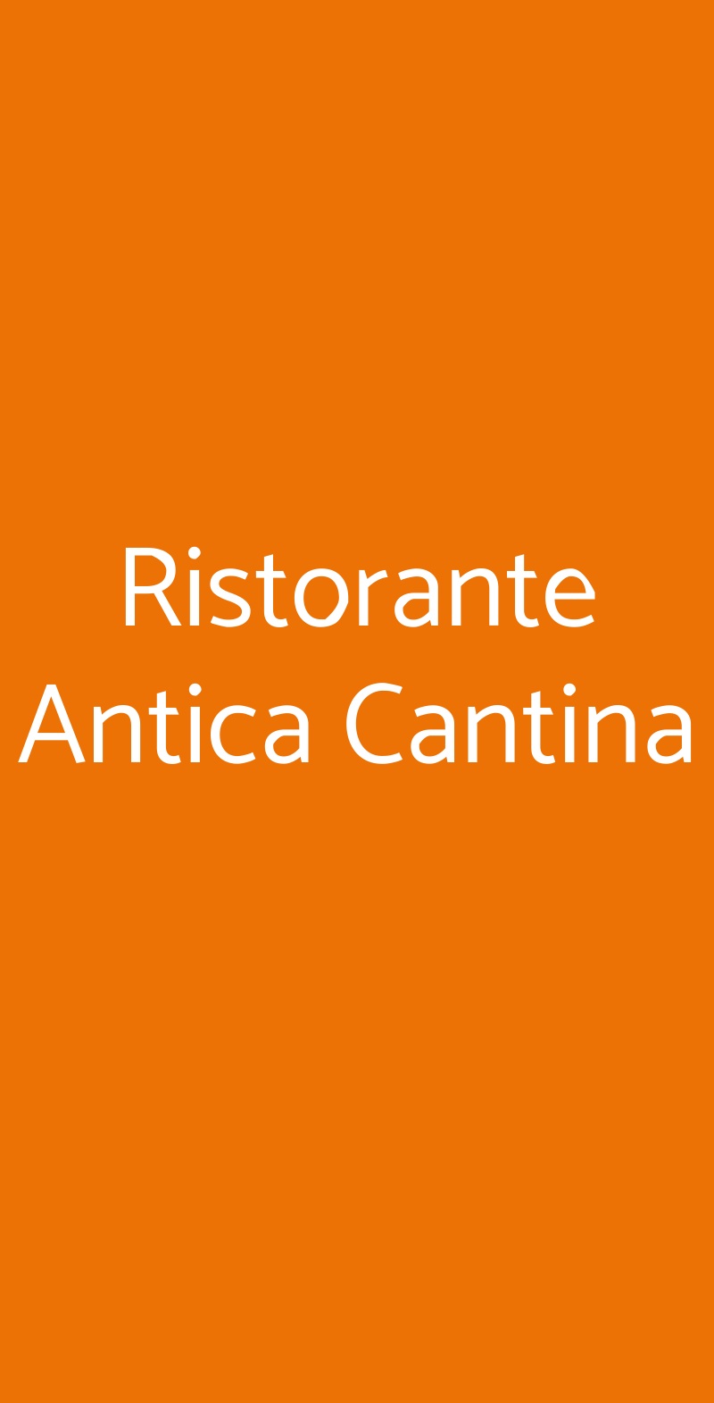 Ristorante Antica Cantina Valmontone menù 1 pagina