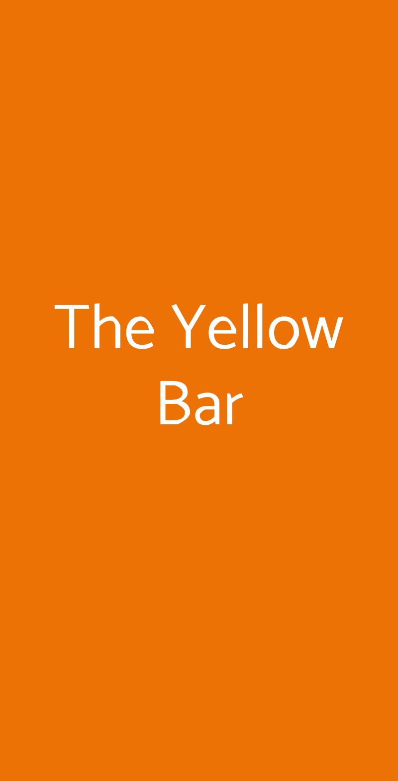 The Yellow Bar Roma menù 1 pagina
