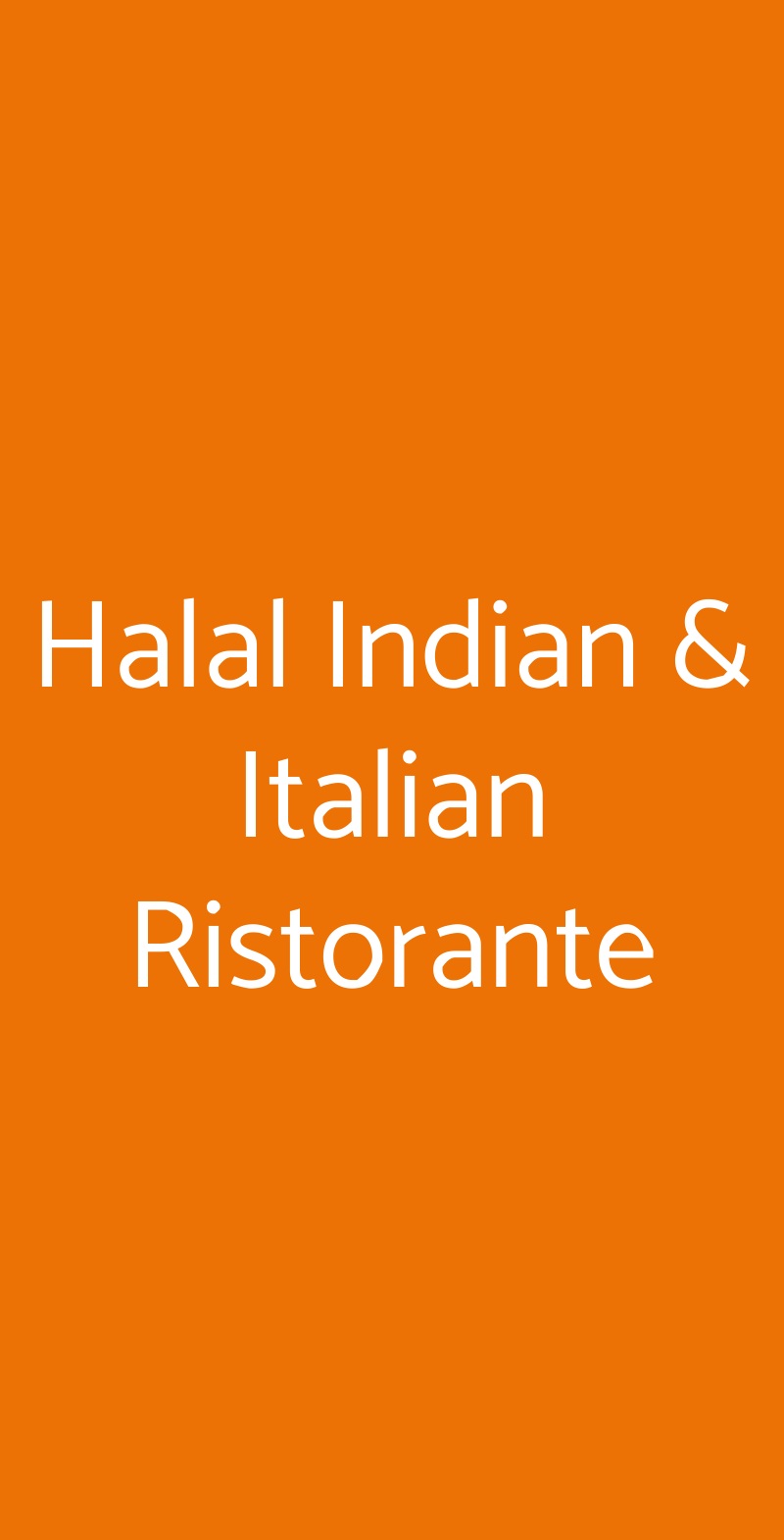 Halal Indian & Italian Ristorante Roma menù 1 pagina
