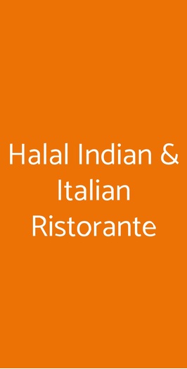 Halal Indian & Italian Ristorante, Roma